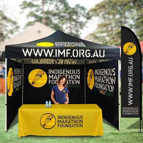 Where should you use branded marquees?