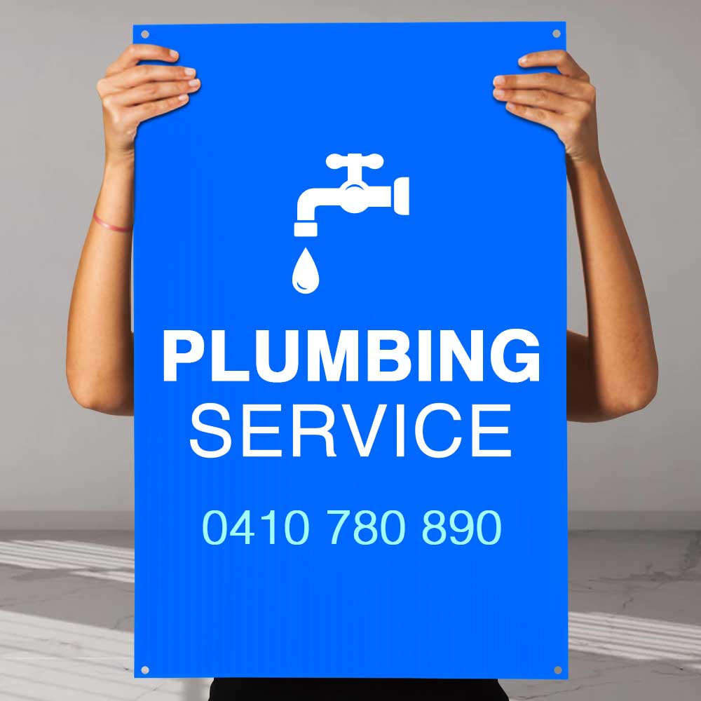 4 x Corflute Signs / With eyelets/ Single Sided (600mm W x 900mm H x 5mm) Rigid Signs VividAds Print Room