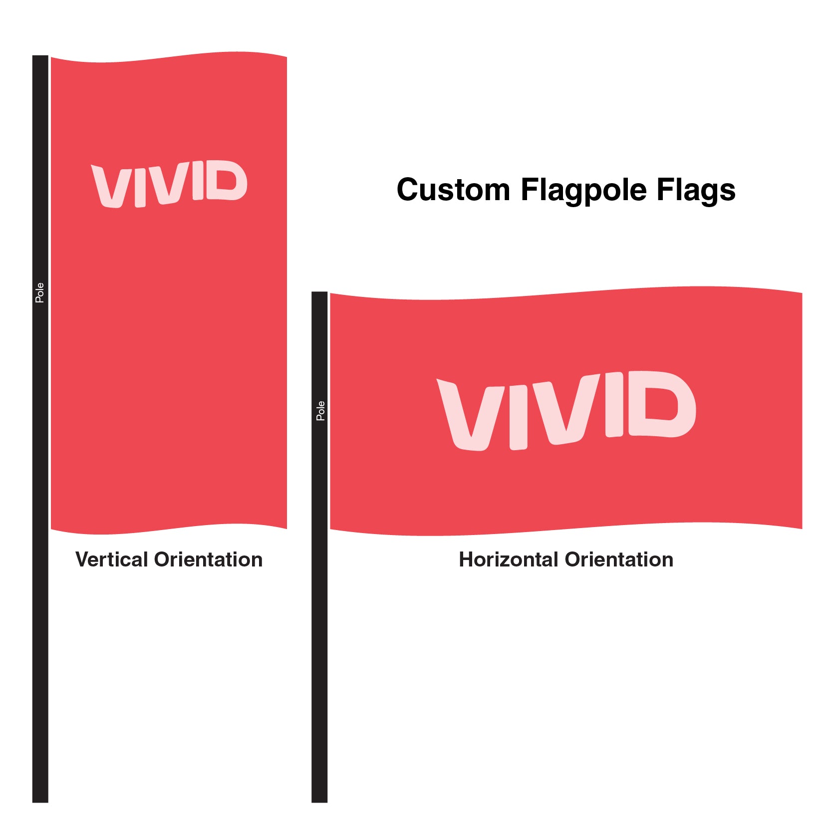 Custom Flagpole Flags Promotional Flags Vivid Ads
