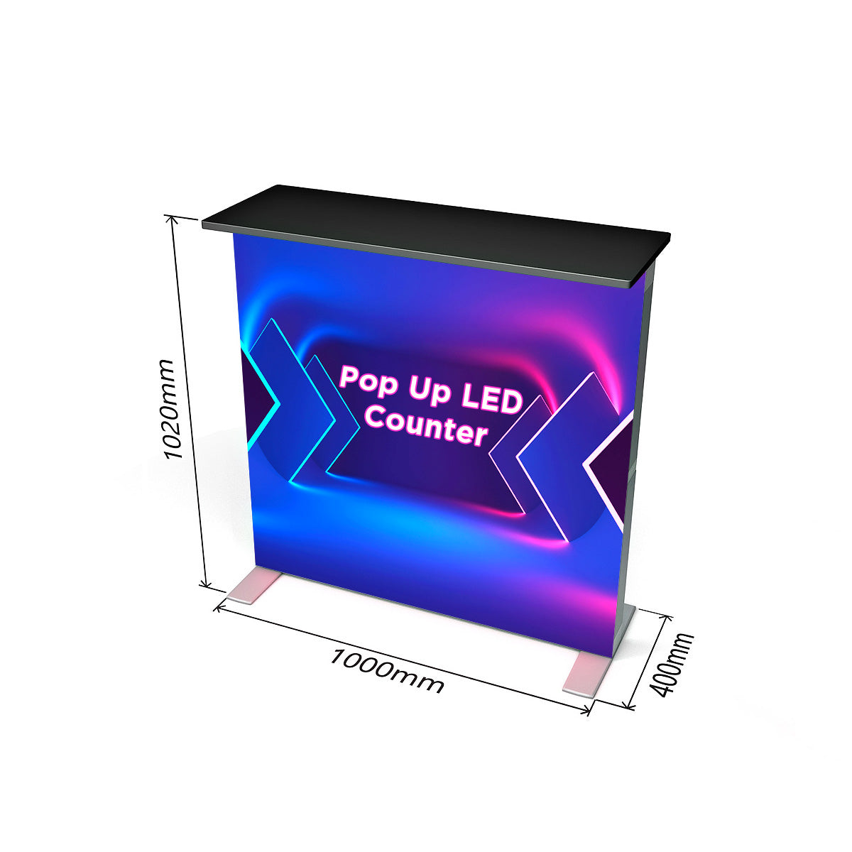 Pop Up SEG Counters Backlit Displays Vivid Ads
