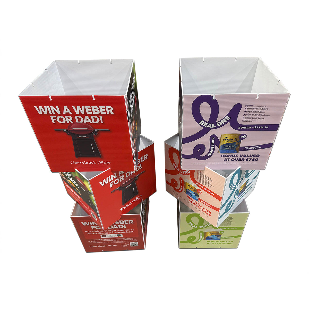Stackable Cubes Stackable Corflute Cubes Vivid Ads
