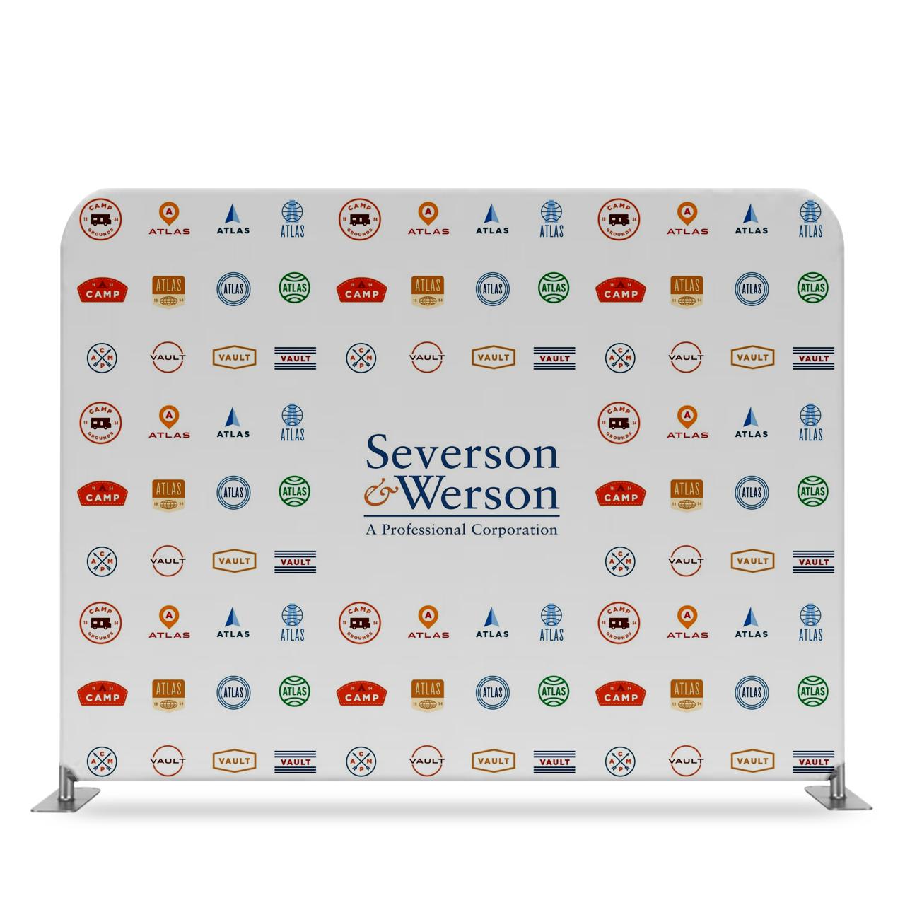 Straight Stretch Fabric Walls Slimline Displays Vivid Ads Frame + Fabric + Carry Bag 3980mm W x 2300mm H - SALE Single-Sided