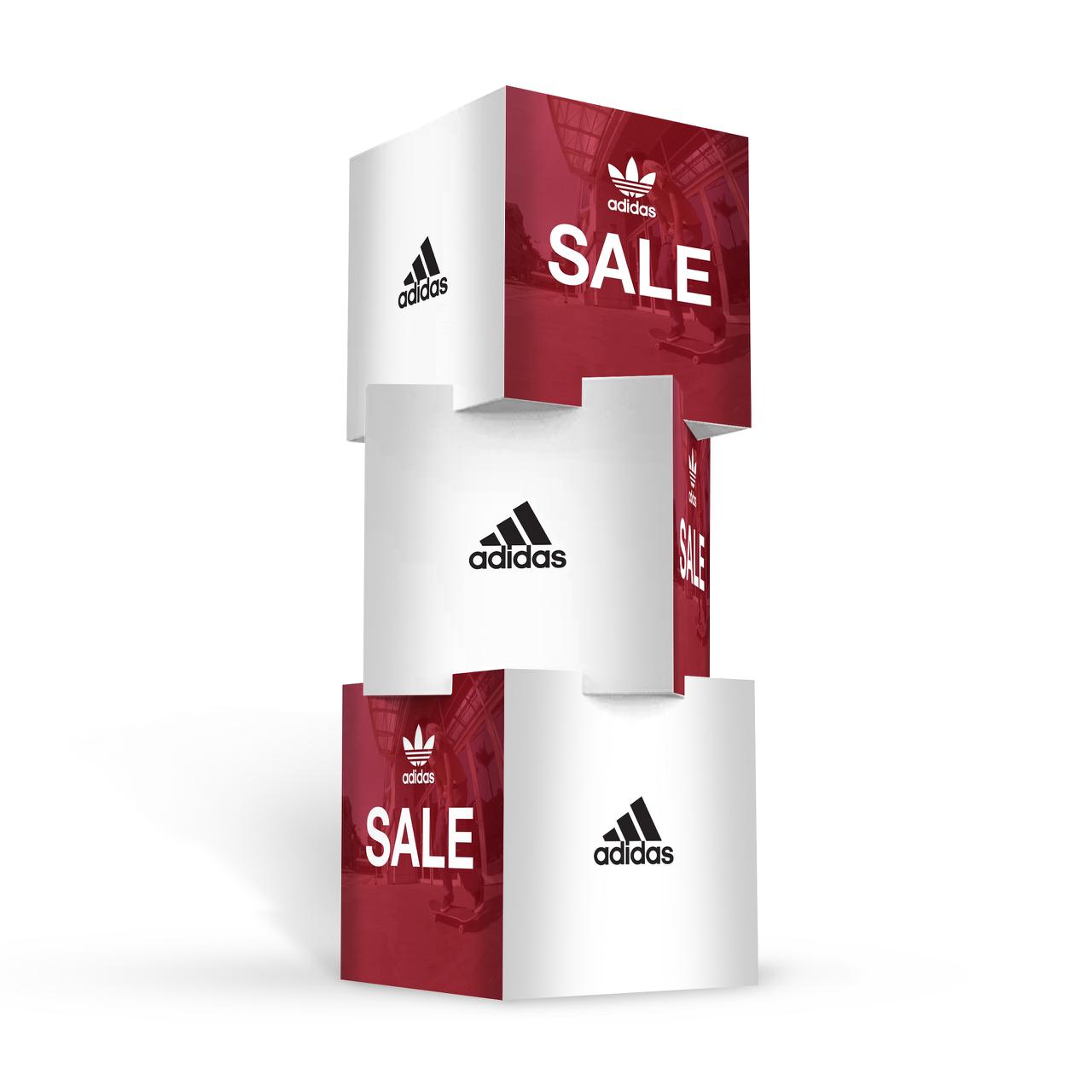 Stackable Cubes Stackable Corflute Cubes Vivid Ads 300mm L x 300mm W x 300mm H / Cube 5mm - Corrugated Plastic Printed Four Face Sides