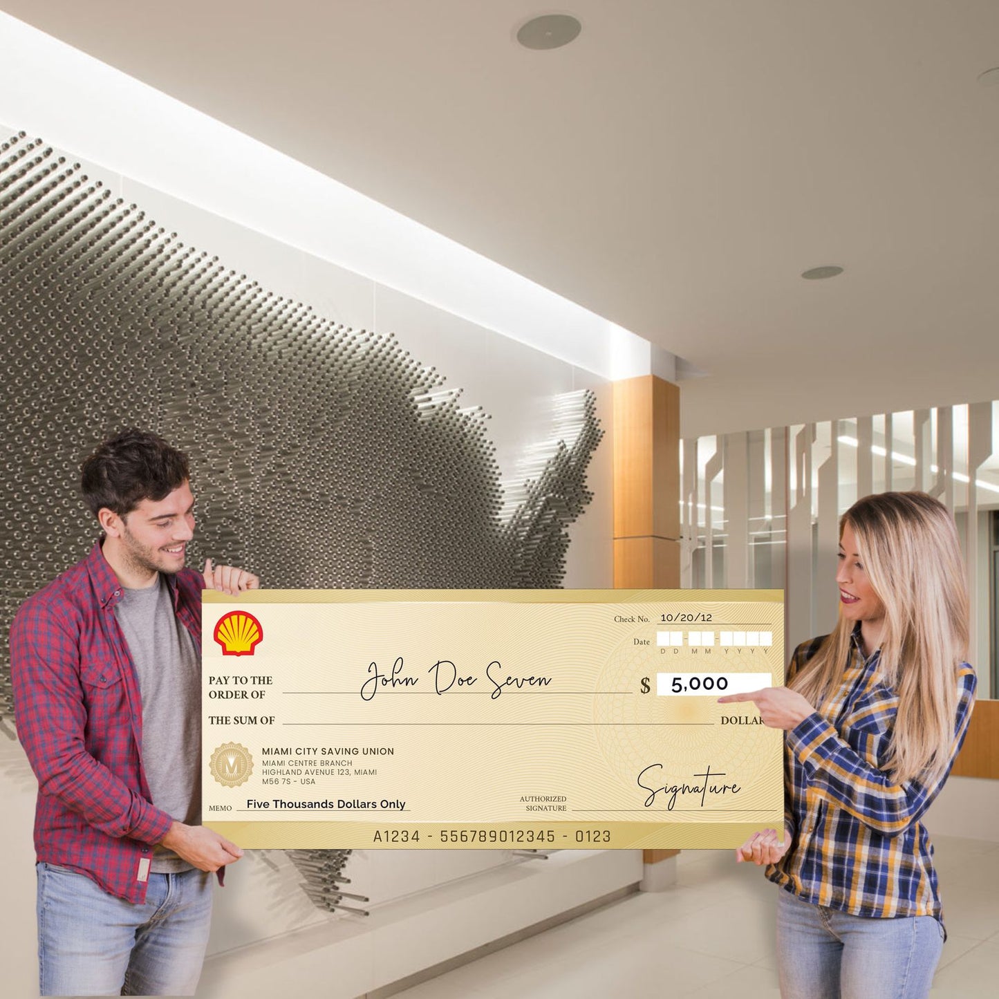 Giant Novelty Cheques Rigid Signs Vivid Ads