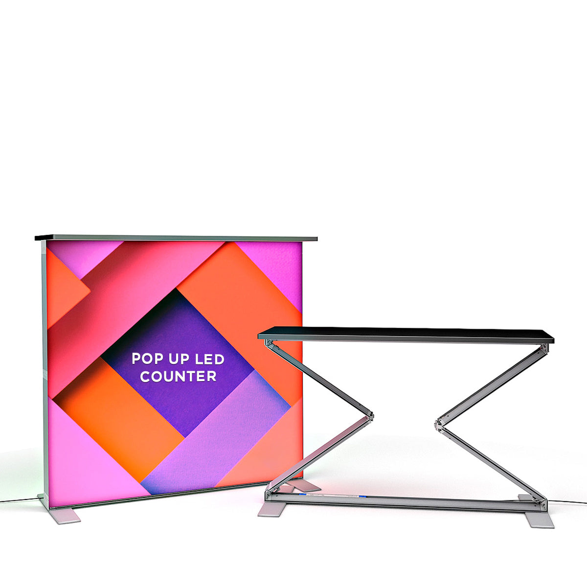 Pop Up SEG Counters Backlit Displays Vivid Ads