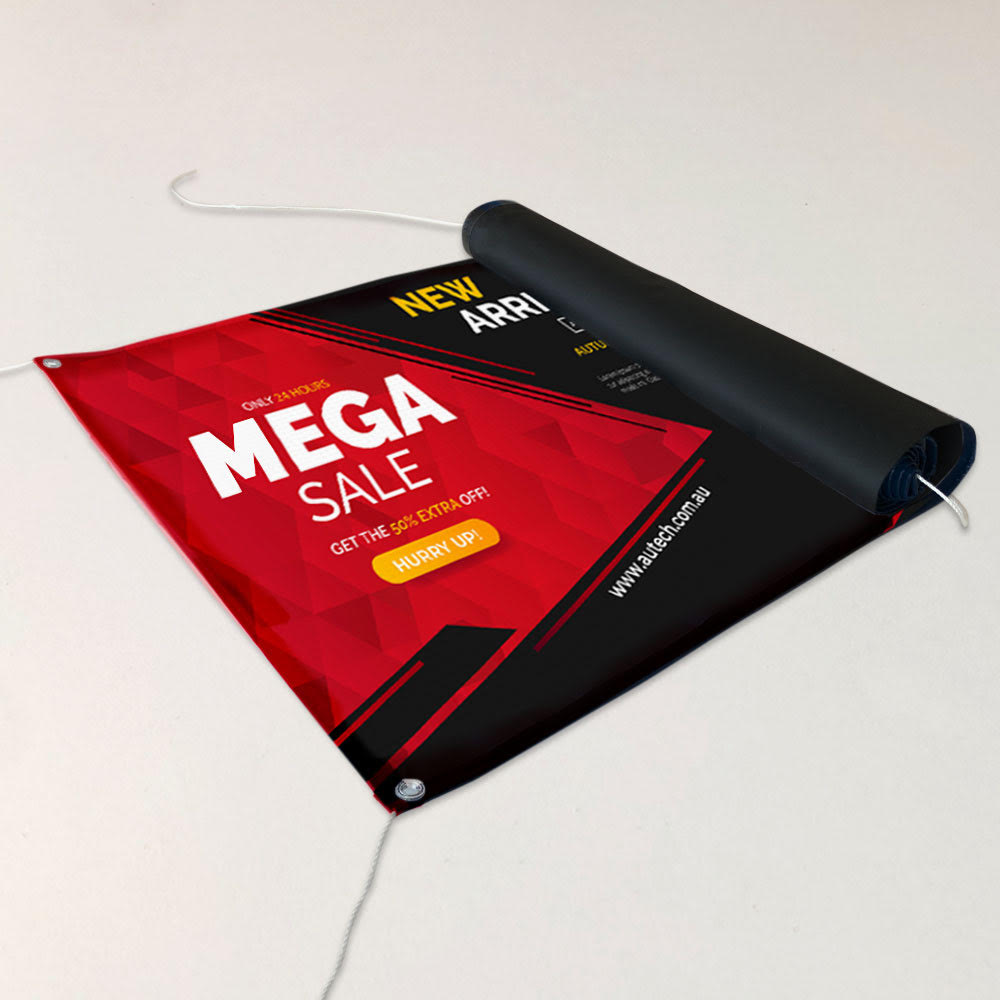 Custom Vinyl Banners Vinyl Banners Vivid Ads CUSTOM SIZES - NOT AVAILABLE (D#5FZ7PBW) Single Sided Hemmed Edges Only