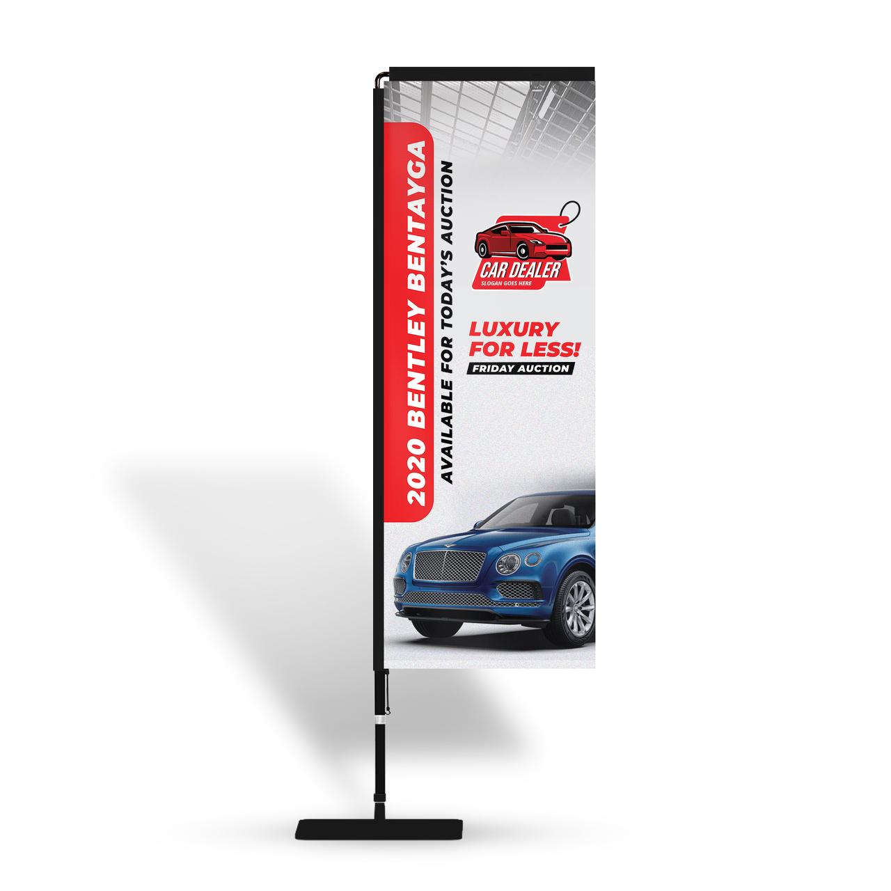 Rectangle Flags Promotional Flags Vivid Ads