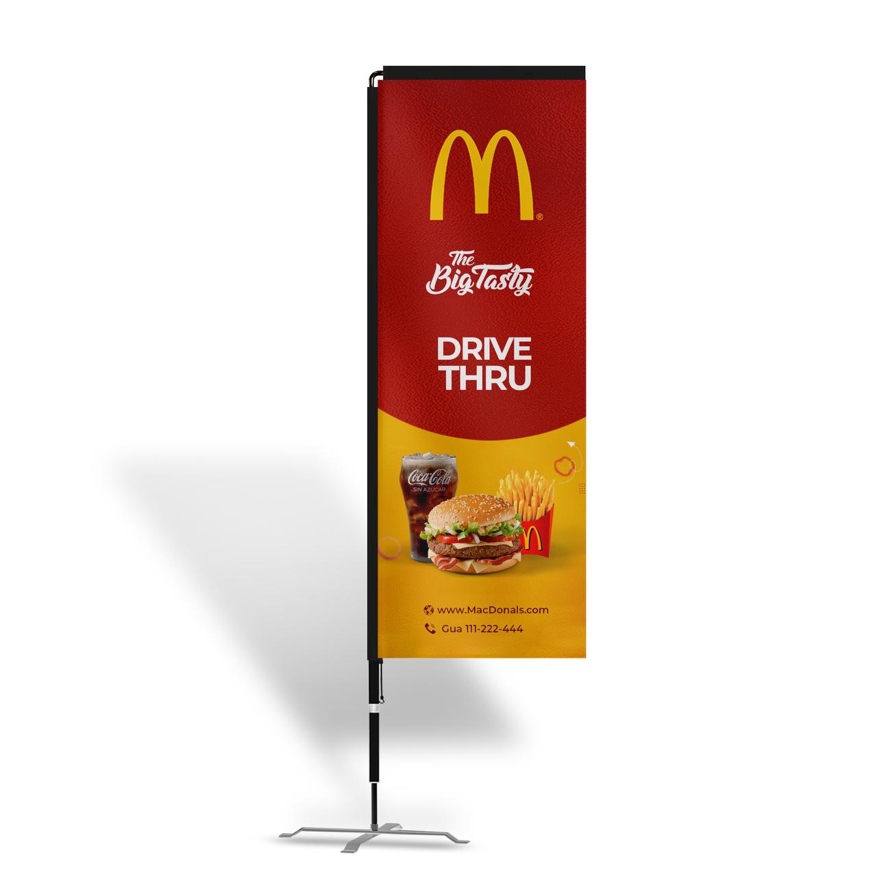Rectangle Flags Promotional Flags Vivid Ads