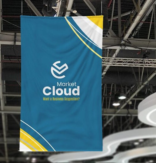 Custom Fabric Banners Fabric Banner Vivid Ads 1000mm W x 2000mm H (Vertical) Premium Polyester Fabric (250gsm) Hemmed Edges Only