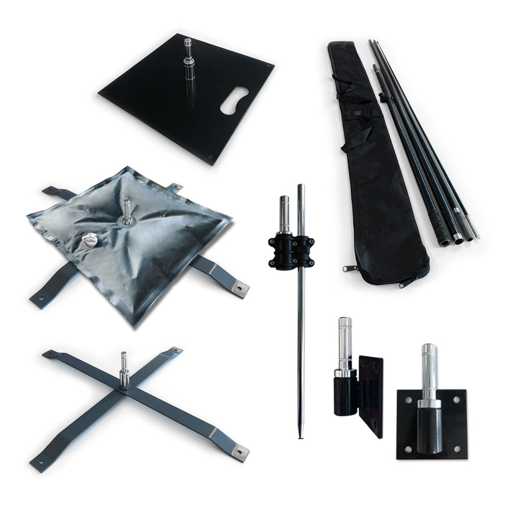 HW - Flag Poles And Accessories Promotional Flags Vivid Ads Turf Spike Base (1kg) (No Printed Graphics Included)