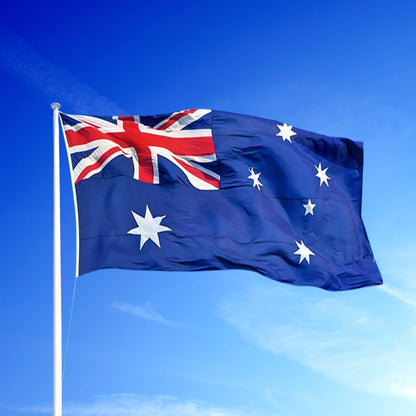Buy Australian Flag Australian National Flag VividAds Print Room 600 X 300 mm Nylon white header with sister clips 