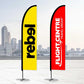 Feather Flags Promotional Flags VividAds.com.au Large (4800mm H) Double Sided Ground Spike