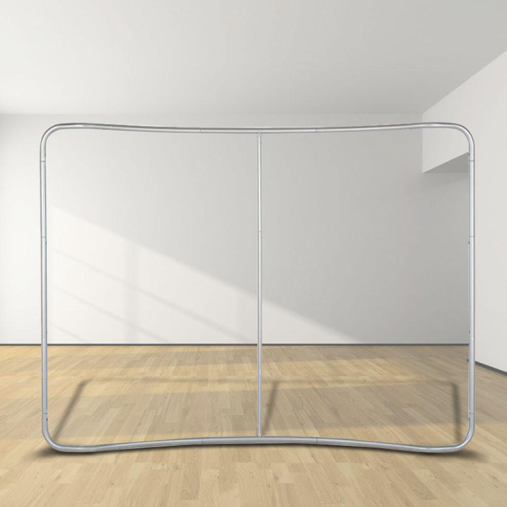 Curved Stretch Fabric Walls Pop Up Displays Vivid Ads
