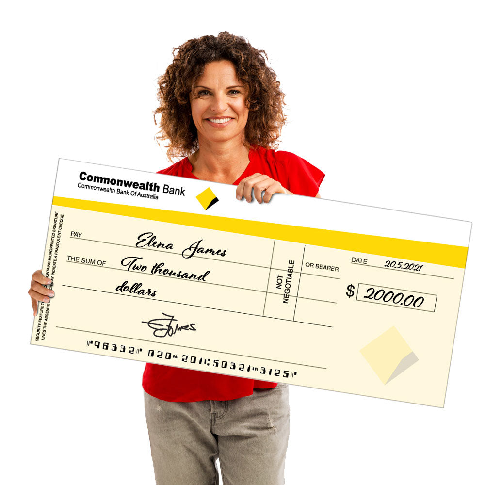 Giant Novelty Cheques Rigid Signs VividAds Print Room   