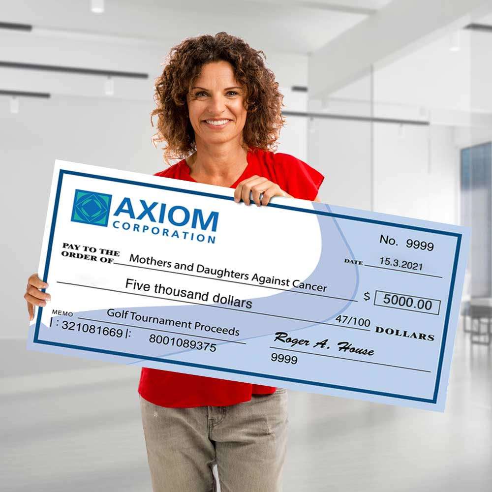 Giant Novelty Cheques Rigid Signs Vivid Ads