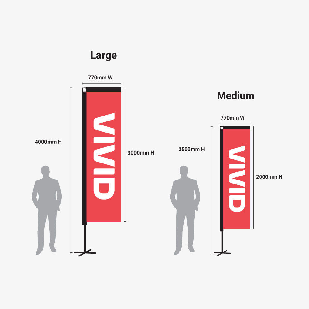 Rectangle Flags Promotional Flags Vivid Ads