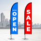 Replacement Fabric Flags Promotional Flags VividAds.com.au Feather Medium Single Sided