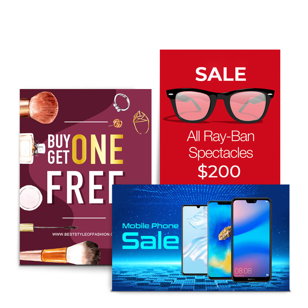 PVC Foam Board Printing Rigid Signs Vivid Ads 297 x 420 mm (A3) Single Sided - Full Colour Printed on 5mm Foam PVC