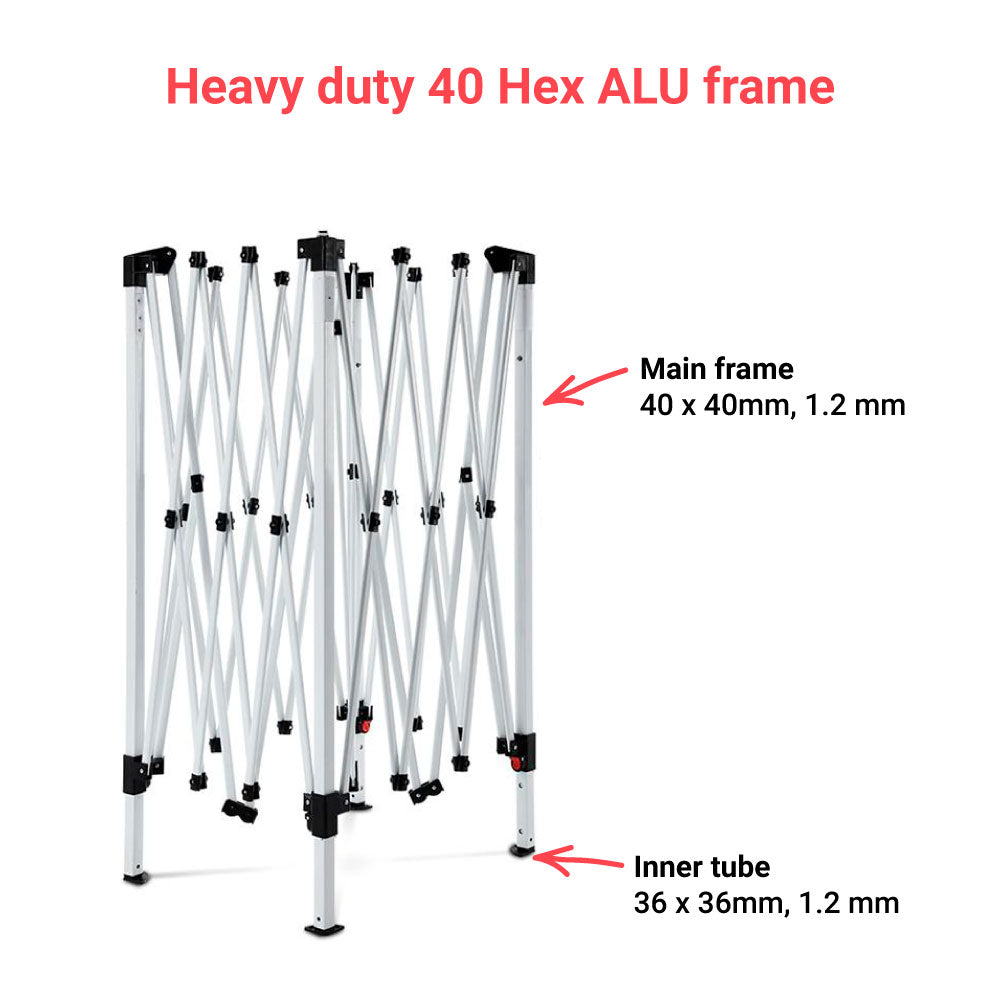 Pop Up Gazebo - Frame Only Vivid Ads Pty Ltd Gazebo Frame + Case Only 3m x 3m NOT INCLUDED