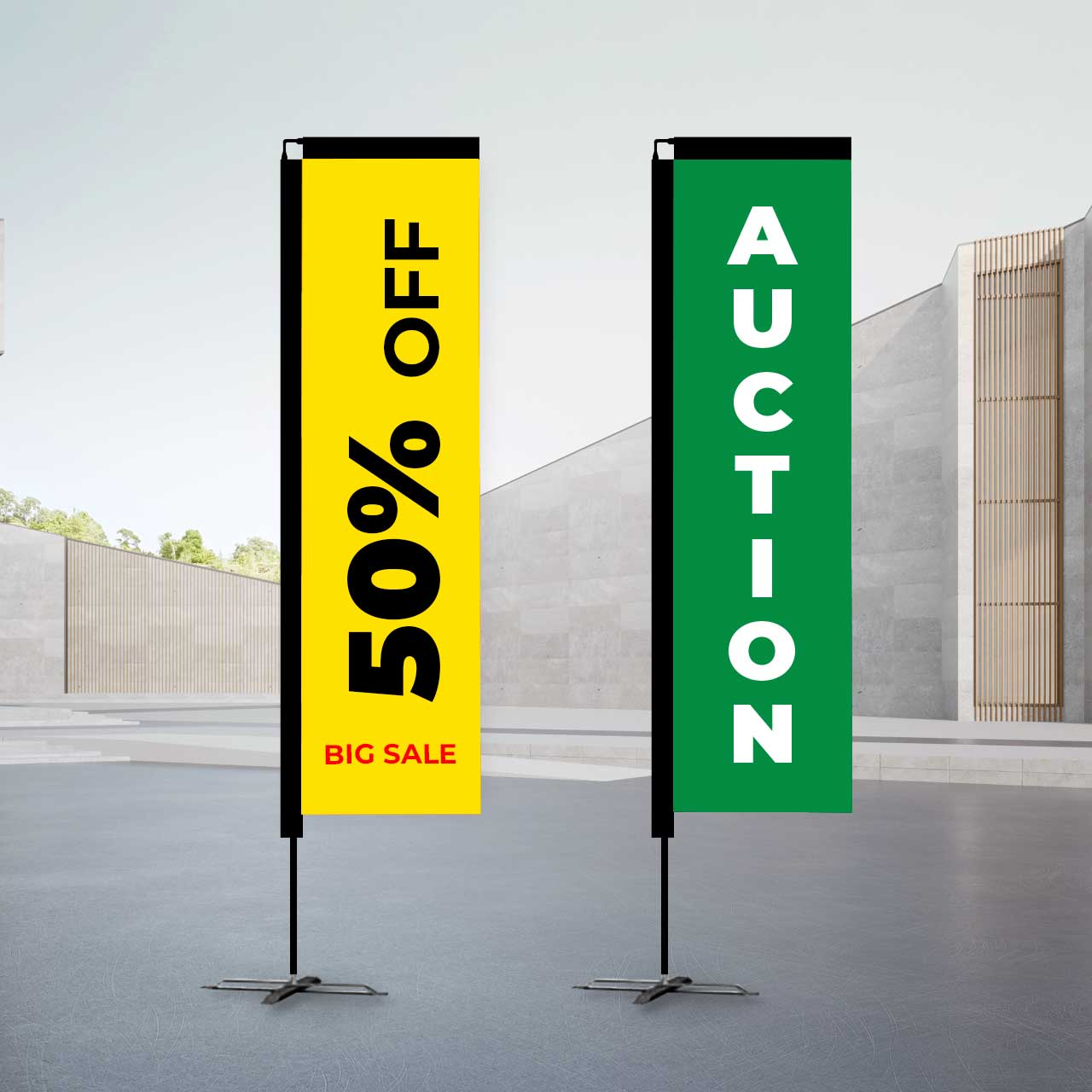 Rectangle Flags Promotional Flags VividAds.com.au