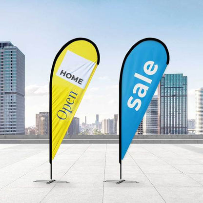 Replacement Fabric Flags Promotional Flags VividAds.com.au Teardrop Small Single Sided