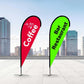 Teardrop Banners Promotional Flags VividAds.com.au Small (2100mm H) Double Sided Wall Mount (OUT OF STOCK)