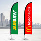 Feather Flags Promotional Flags VividAds.com.au Small (2500mm H) Single Sided Wall Mount (OUT OF STOCK)