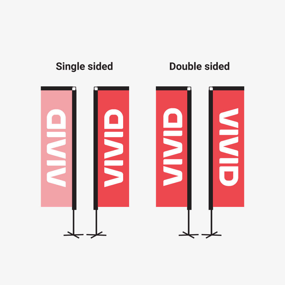 Rectangle Flags Promotional Flags Vivid Ads