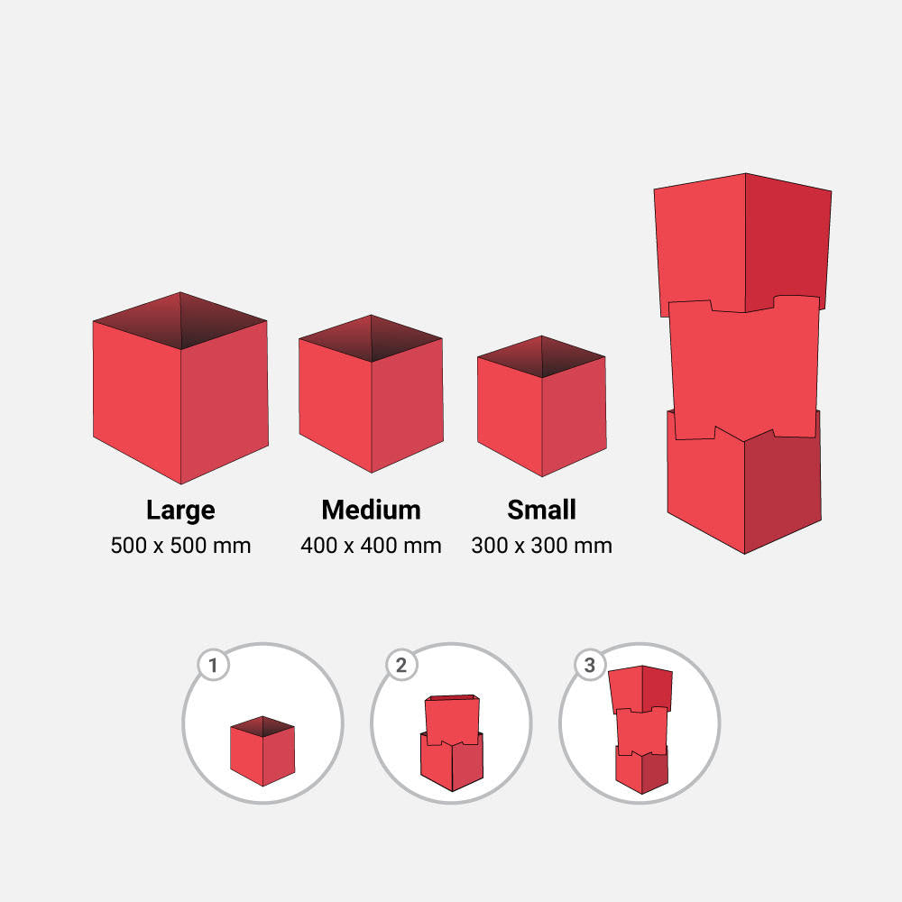 Stackable Corflute Cubes Stackable Corflute Cubes VividAds Print Room   