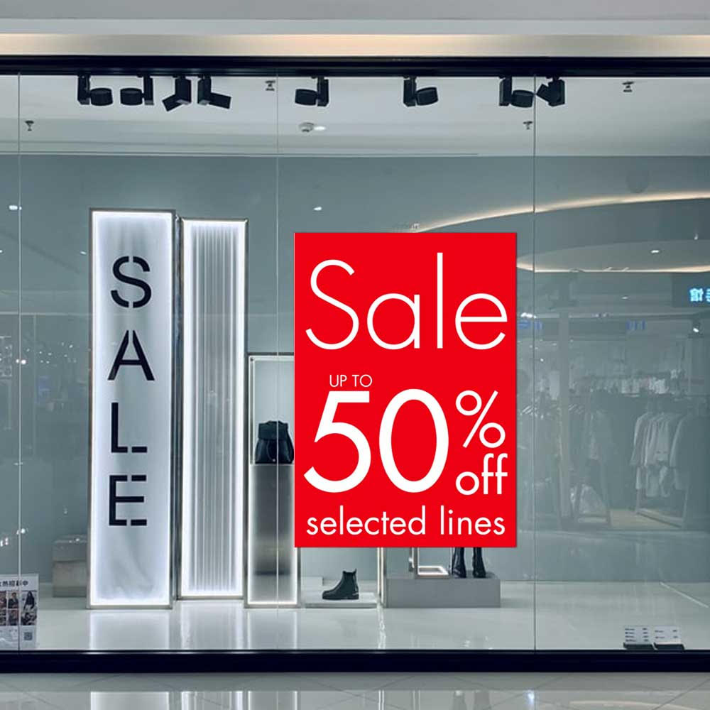Custom Window Decals | Window Graphics Stickers VividAds Print Room 600mm W x 900mm H Vinyl for Outside of Window (Gloss Finish) Outside-Glass (Decals cling on the back)