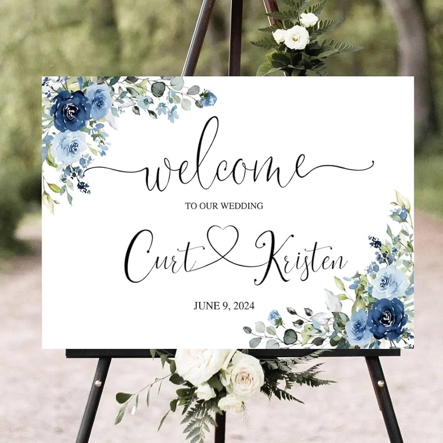Custom wedding welcome sign printed by Vivid Ads