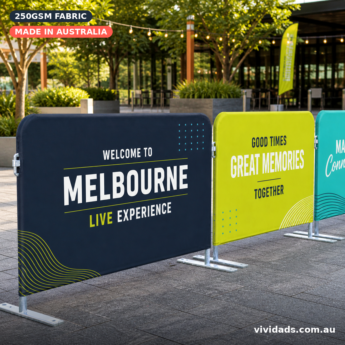Custom Printed Barrier Covers Barrier Covers Vivid Ads