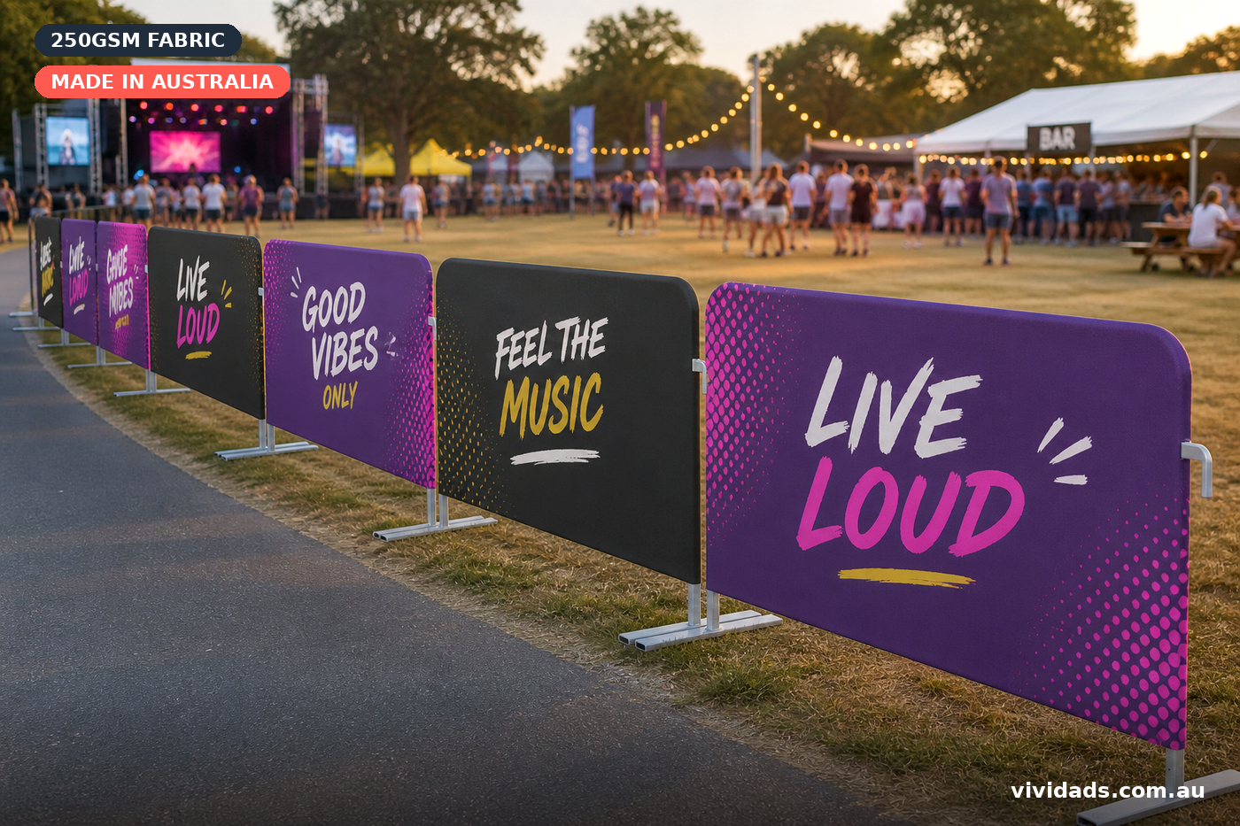 Custom Printed Barrier Covers Barrier Covers Vivid Ads