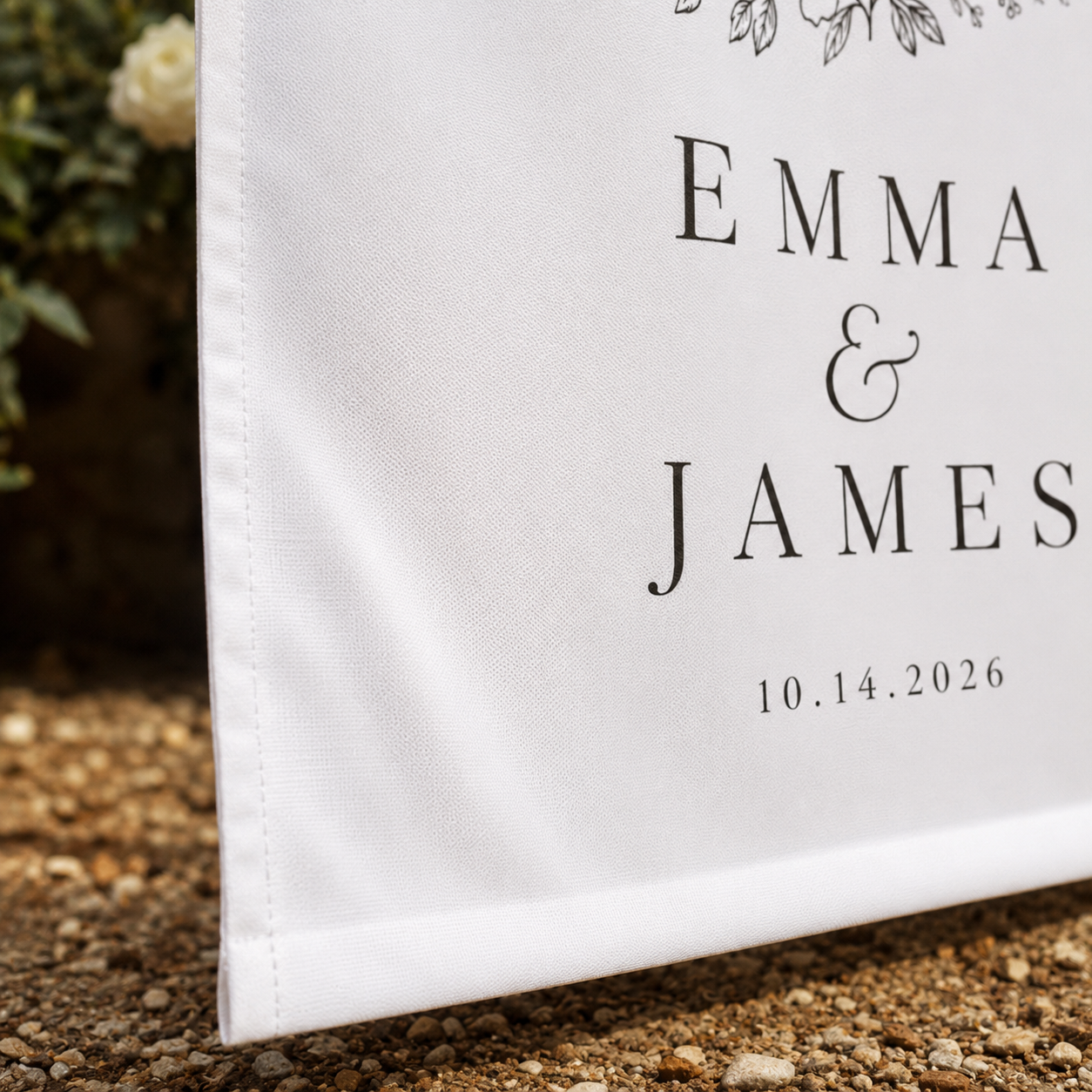 Custom Banner for Weddings Wedding Fabric Banners Vivid Ads