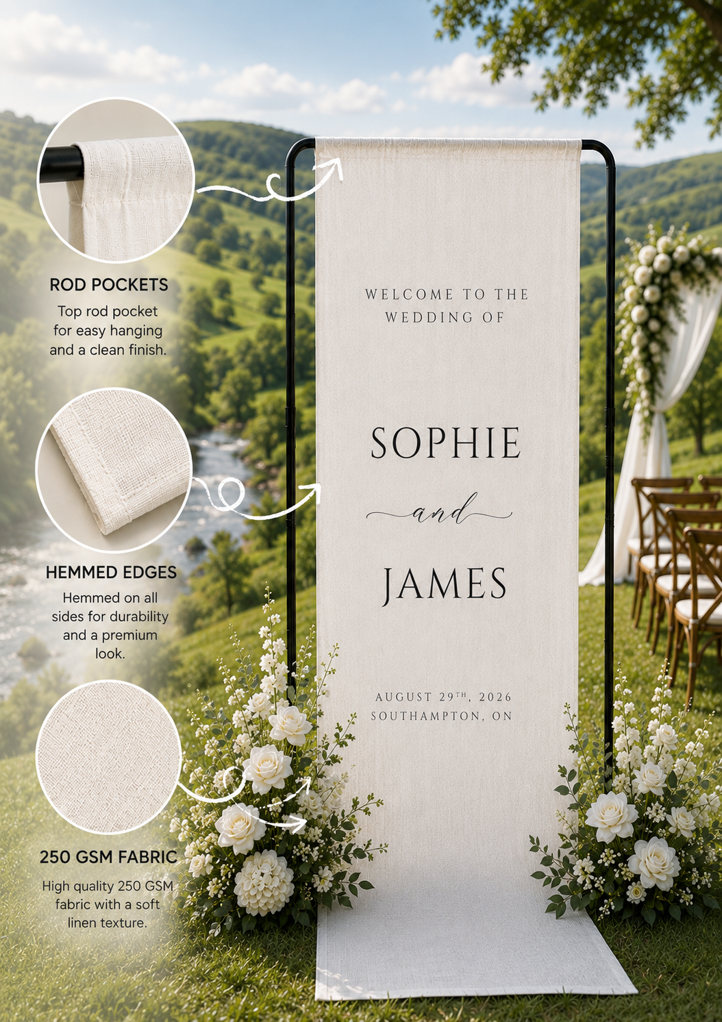 Custom Banner for Weddings