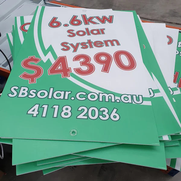 Plastic Flute Board Signs Rigid Signs VividAds Print Room