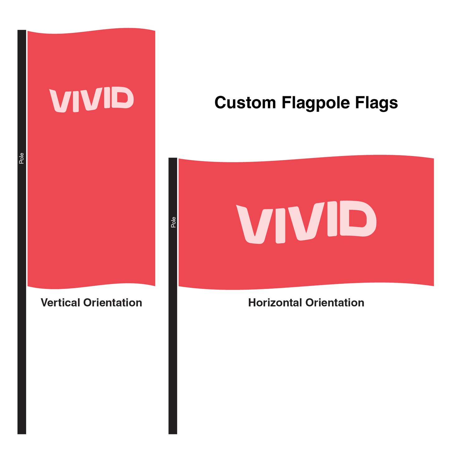 Custom Flagpole Flags Promotional Flags Vivid Ads