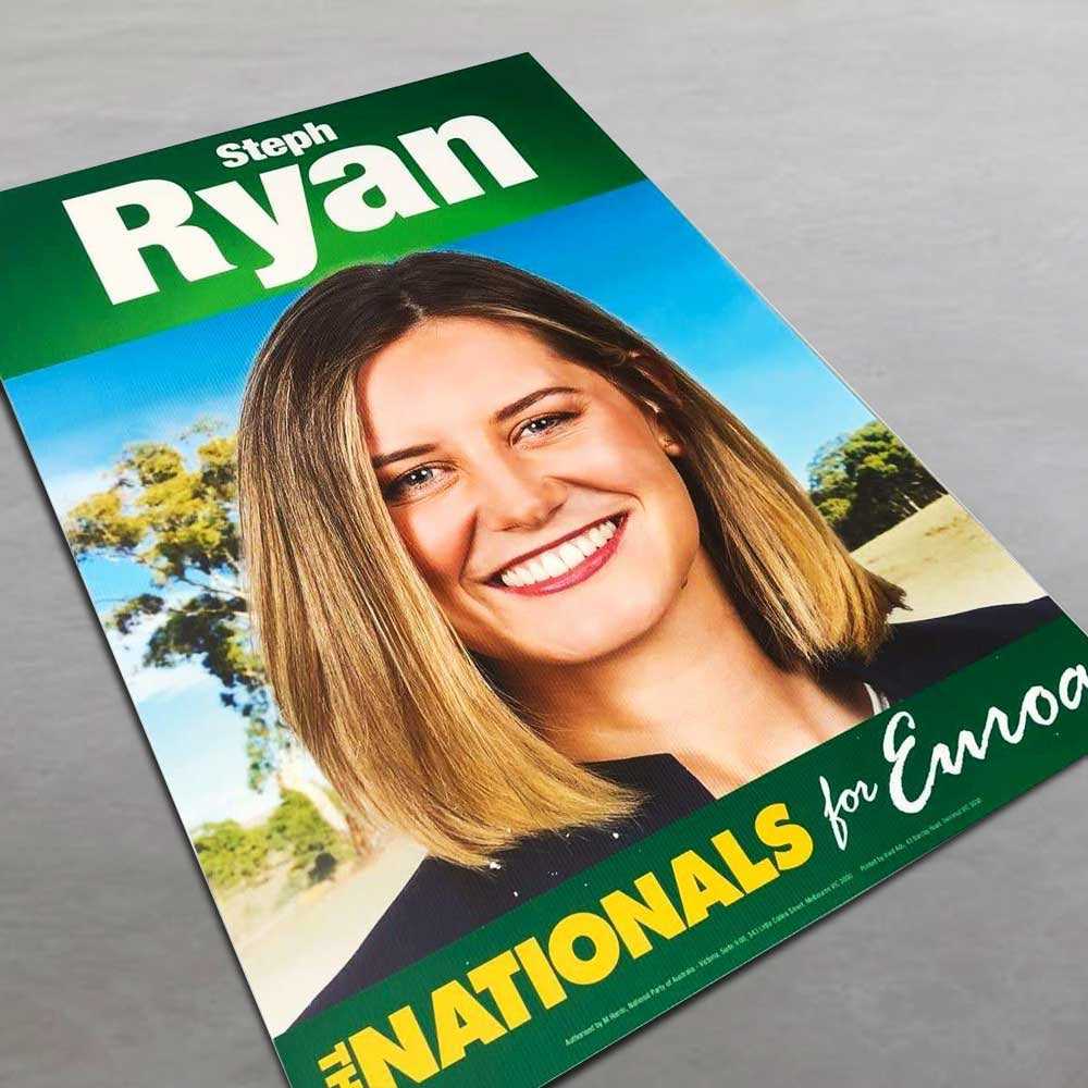 50 x Plastic Election Signs / With Eyelets / Single Sided (594mm W x 841mm H x 3mm) Rigid Signs VividAds Print Room   