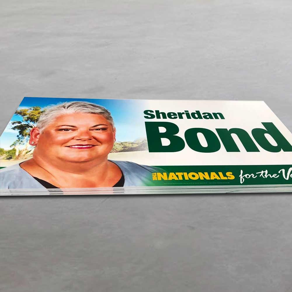 200 x Plastic Election Signs / Without Eyelets / Single Sided (600mm W x 900mm H x 3mm) Pack Rigid Signs VividAds Print Room   