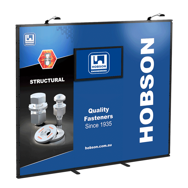 SEG Modular TV Display (3m W) Modular Tradeshow Displays Vivid Ads