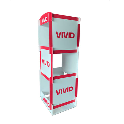 Marketing Tower Stackable Corflute Cubes VividAds Print Room 50 mm x 170 mm 5mm Corrugated Plastic HD Printed Four Faced Sides