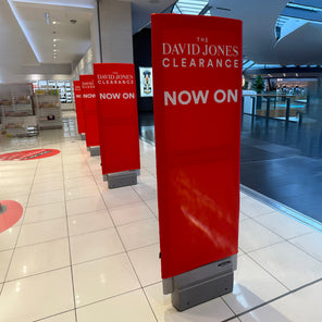 Fabric Security Gate Covers Tower Display Vivid Ads 1200mm H x 600mm W Premium Fabric Double Sided