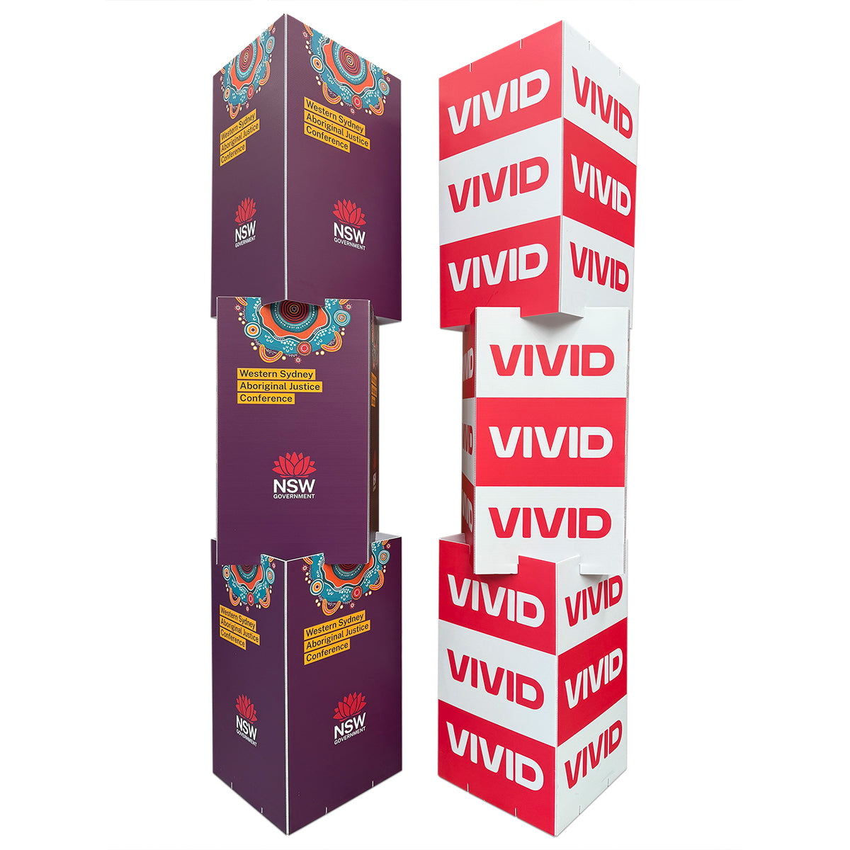 Stackable Cubes Stackable Corflute Cubes Vivid Ads