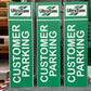 No Parking Bollard Signs Bollard Signs Vivid Ads Triangle (270mm W x 600mm H - each side) Printed Three Face Sides (Triangle) 5mm - Corrugated Plastic