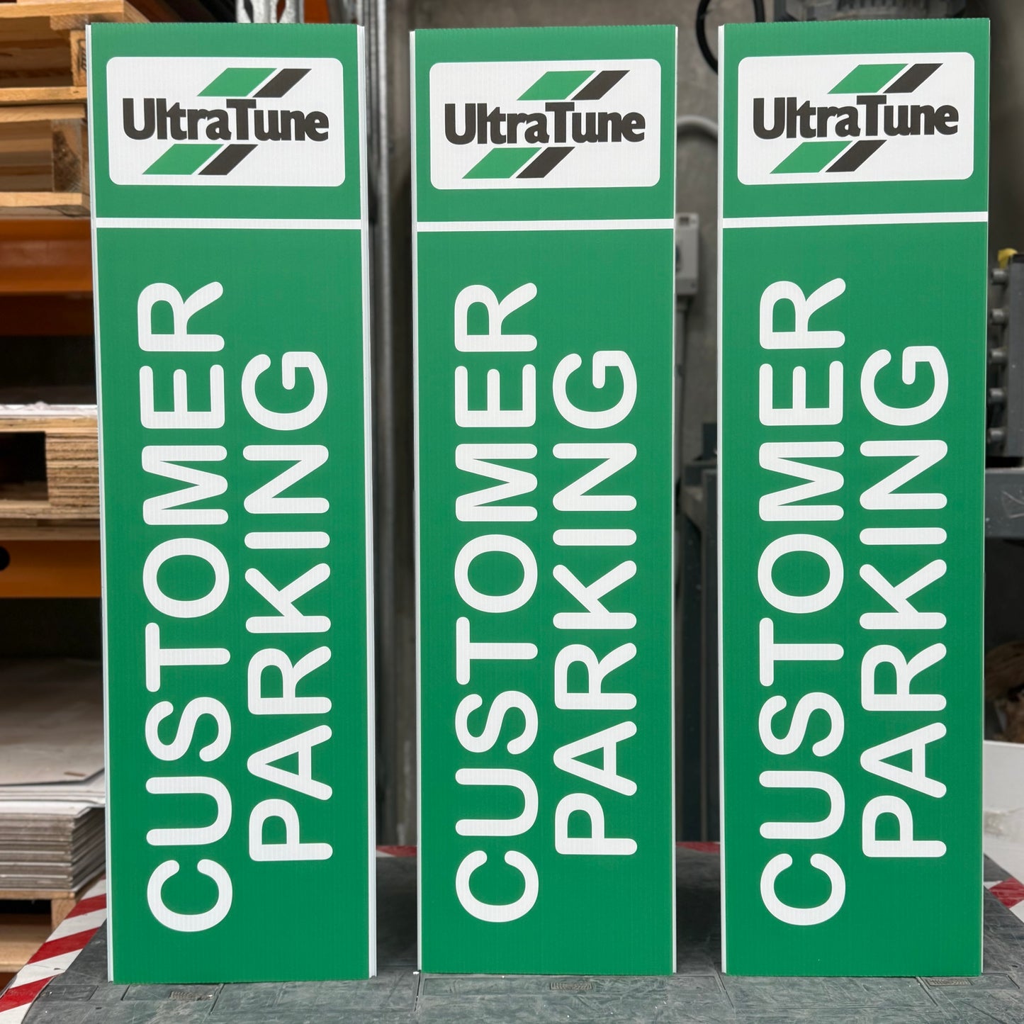 No Parking Bollard Signs Bollard Signs Vivid Ads Triangle (270mm W x 600mm H - each side) Printed Three Face Sides (Triangle) 5mm - Corrugated Plastic