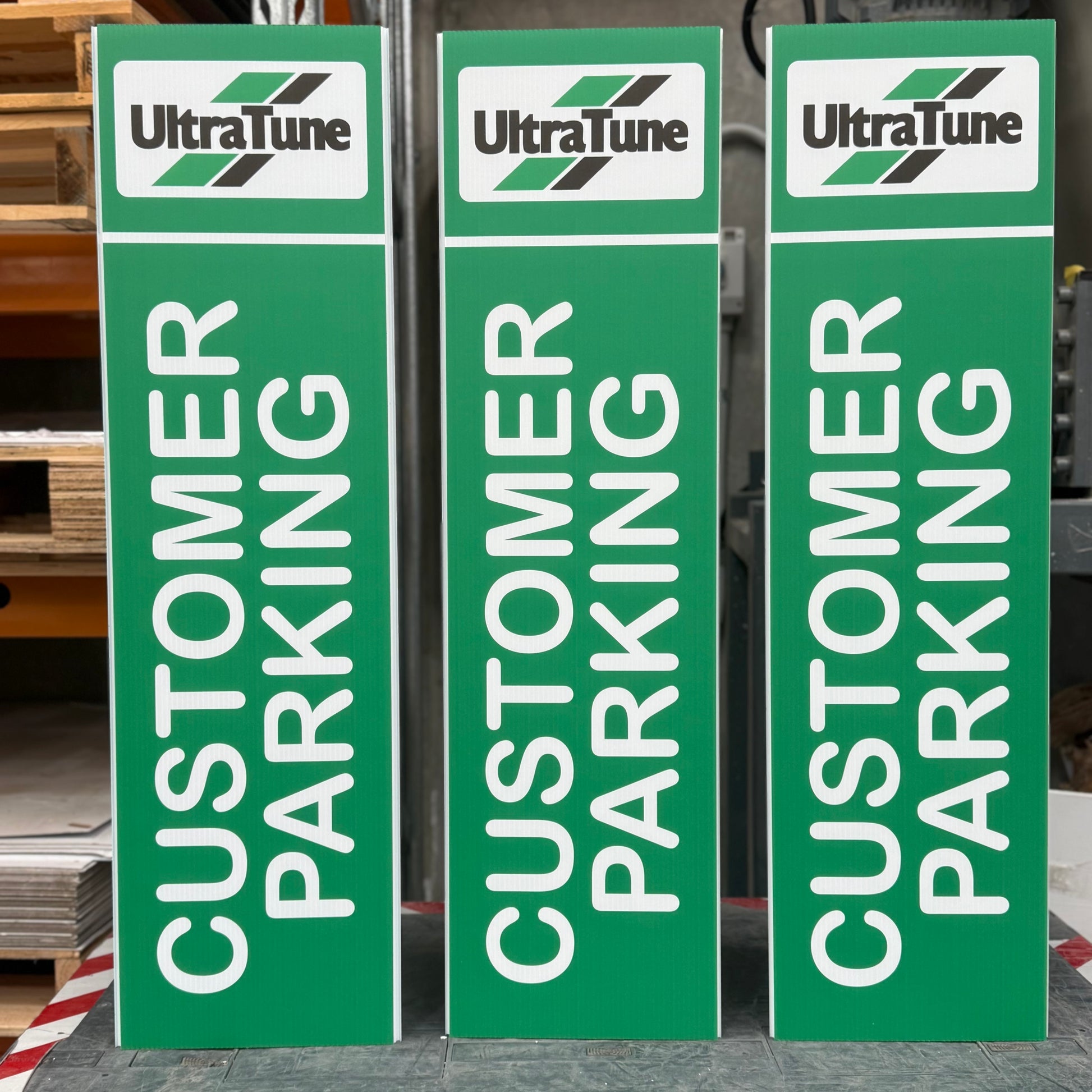 No Parking Bollard Signs Bollard Signs Vivid Ads Triangle (270mm W x 600mm H - each side) Printed Three Face Sides (Triangle) 5mm - Corrugated Plastic