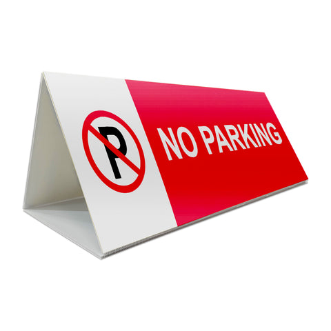 Triangle Safety Signs Rigid Signs Vivid Ads 600mm W x 380mm H (Each side) Printed Two Faced Sides 5mm Corrugated Plastic Sheet