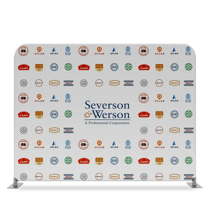 Straight Stretch Fabric Walls Slimline Displays Vivid Ads Frame + Fabric + Carry Bag 3980mm W x 2300mm H - SALE Single-Sided