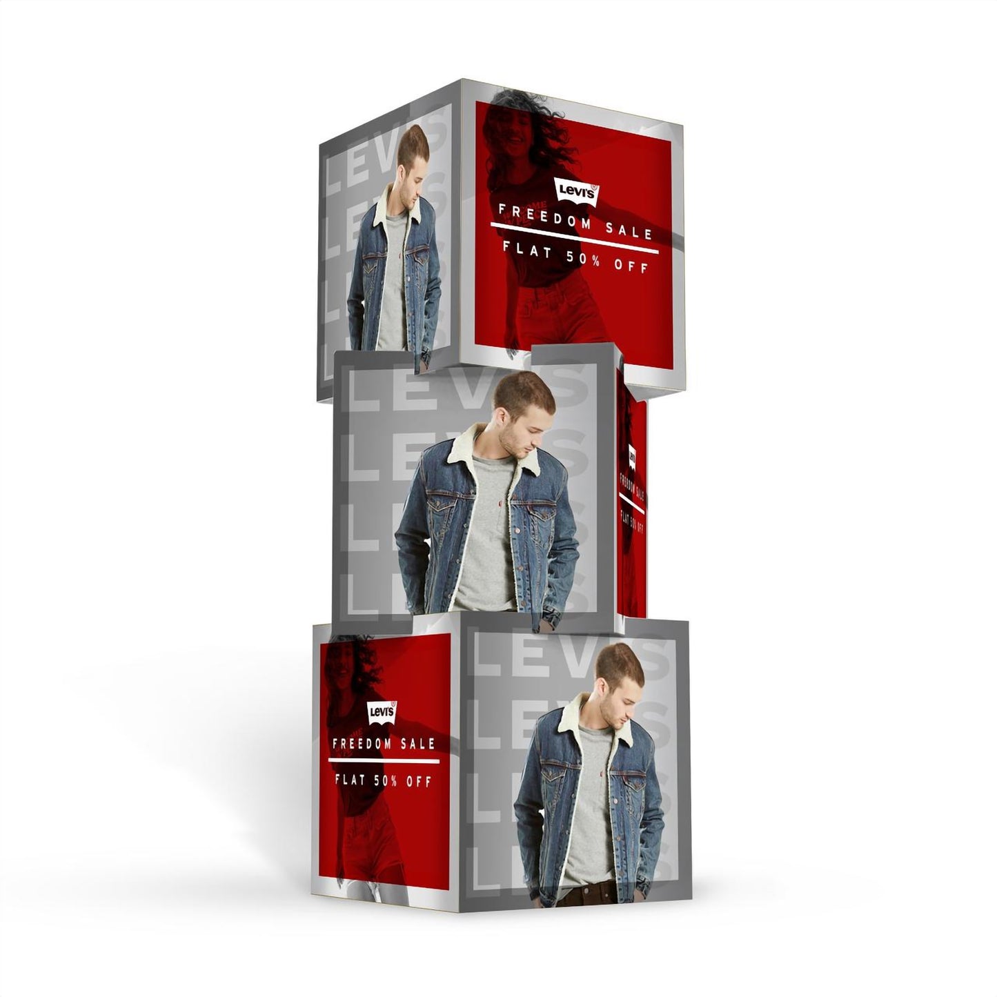 Stackable Cubes Stackable Corflute Cubes Vivid Ads
