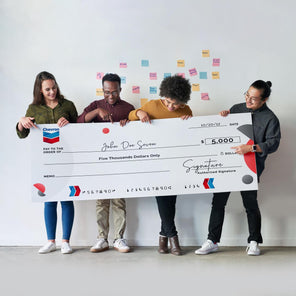 Giant Novelty Cheques Rigid Signs Vivid Ads
